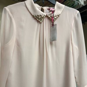 Ted Baker embellished collar blush blouse